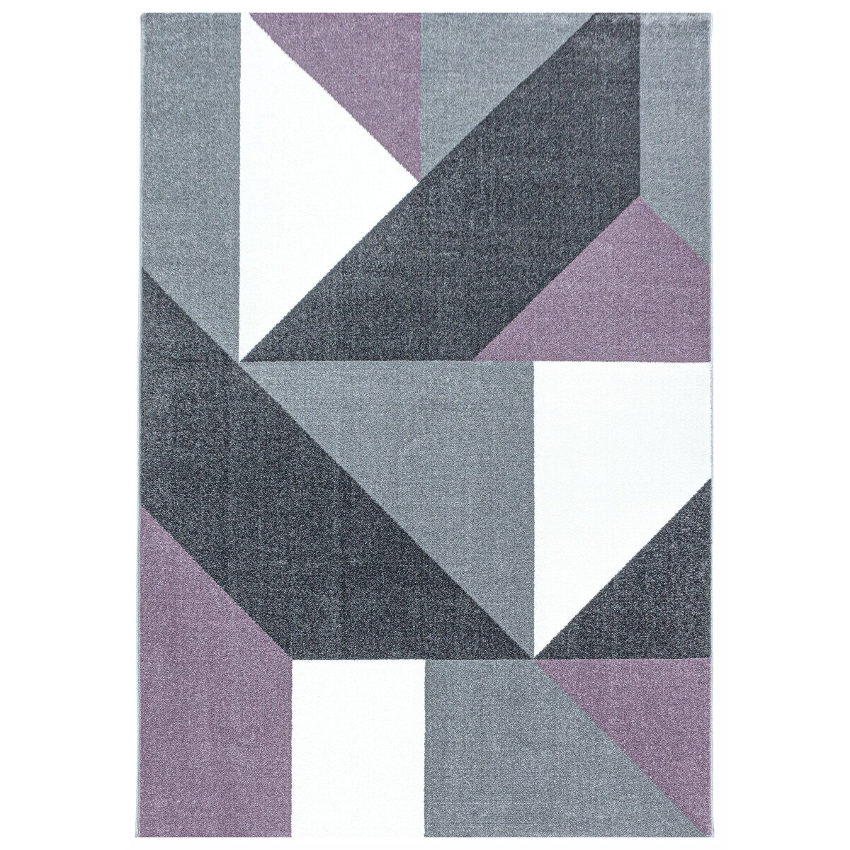 Covor Modern & Geometric Gawler, Mov/Alb/Gri 160x230, C02-206421