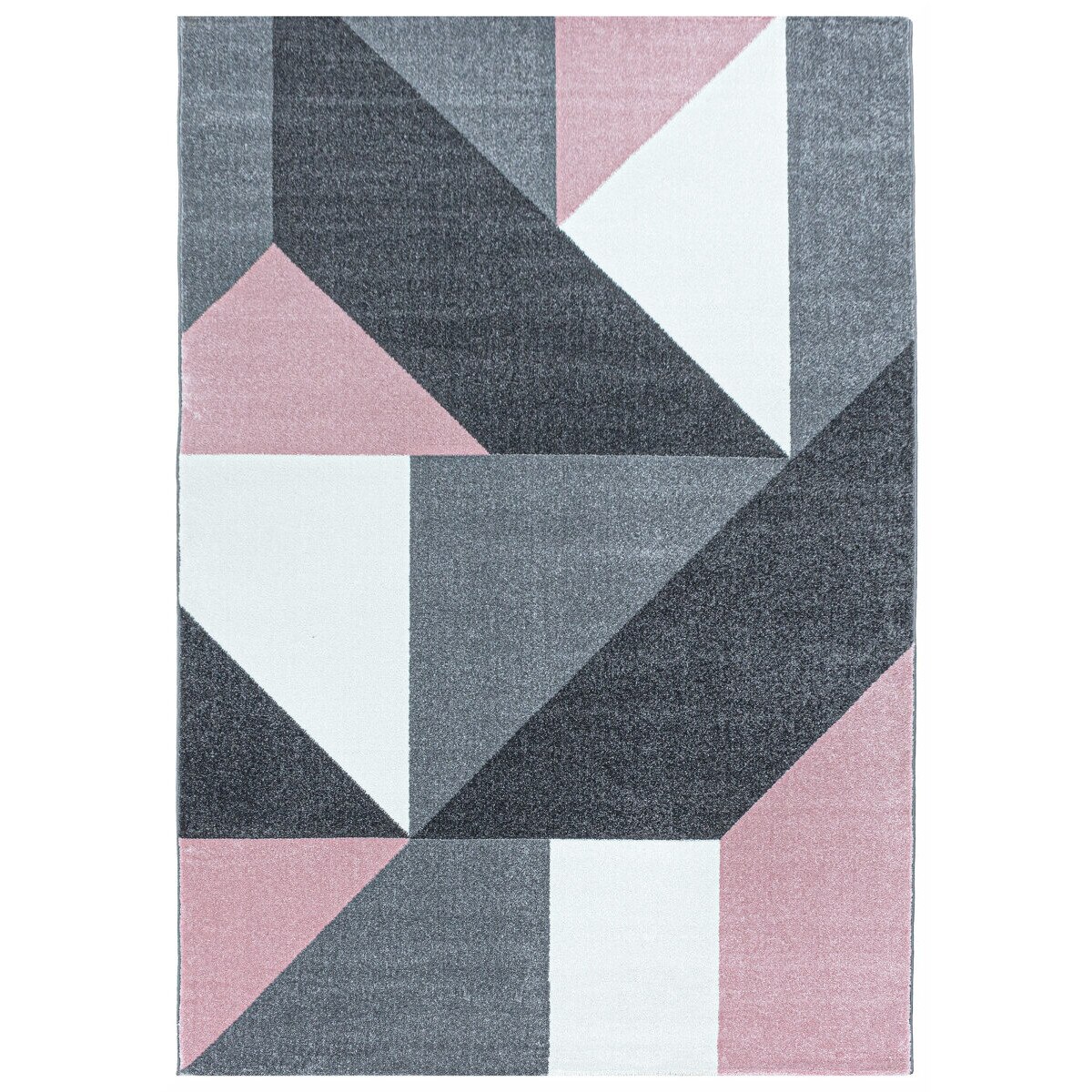 Covor Modern & Geometric Gawler, Roz/Alb/Gri 80x150, C04-206422