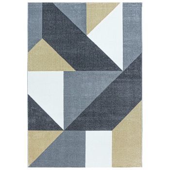 Covor Modern & Geometric Gawler, Galben/Alb/Gri 160x230, C02-206423 Covor Modern & Geometric Gawler, Galben/Alb/Gri 160x230, C02-206423