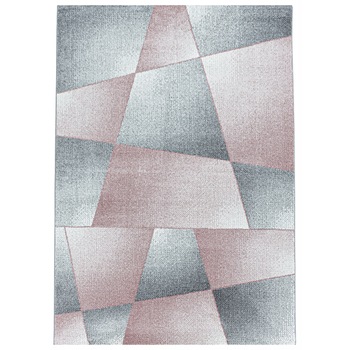 Covor Modern & Geometric Painswick, Roz/Gri/Alb 80x150, C04-206520 Covor Modern & Geometric Painswick, Roz/Gri/Alb 80x150, C04-206520