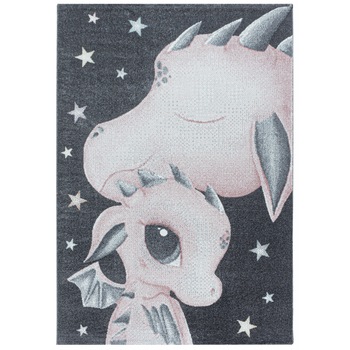 Covor Copii & Tineret Hopkinsville, Roz/Gri/Alb 140x200, C16-205931 Covor Copii & Tineret Hopkinsville, Roz/Gri/Alb 140x200, C16-205931