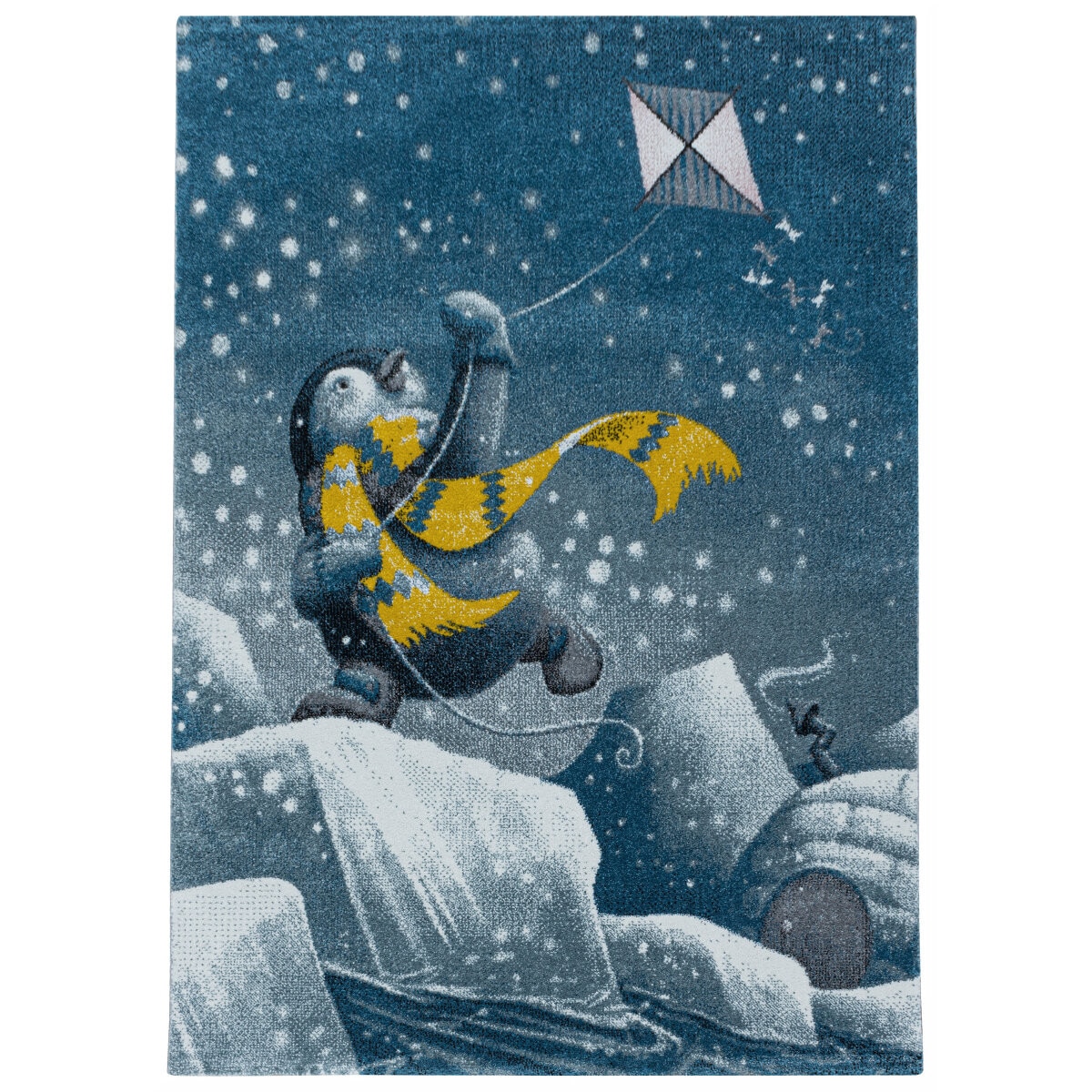 Covor Copii & Tineret Hopkinsville, Albastru/Alb/Galben 200x290, C15-205937