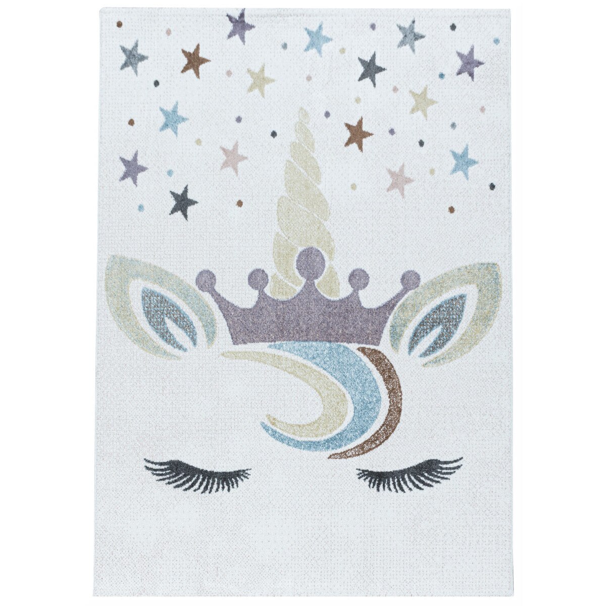 Covor Copii & Tineret Ossett, Alb/Multicolor 80x150, C04-206207