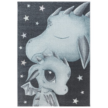 Covor Copii & Tineret Hopkinsville, Albastru/Alb 80x150, C04-205929 Covor Copii & Tineret Hopkinsville, Albastru/Alb 80x150, C04-205929