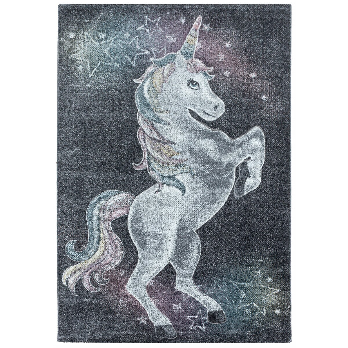 Covor Copii & Tineret Hopkinsville, Gri/Alb/Roz 80x150, C04-205907