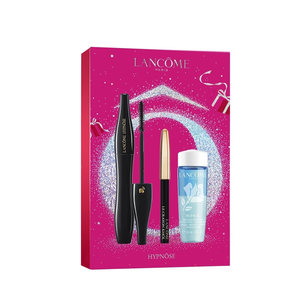 Set Lancome, Mascara Hypnose, Mini creion pentru ochi, Demachiant biofacil 30 ml