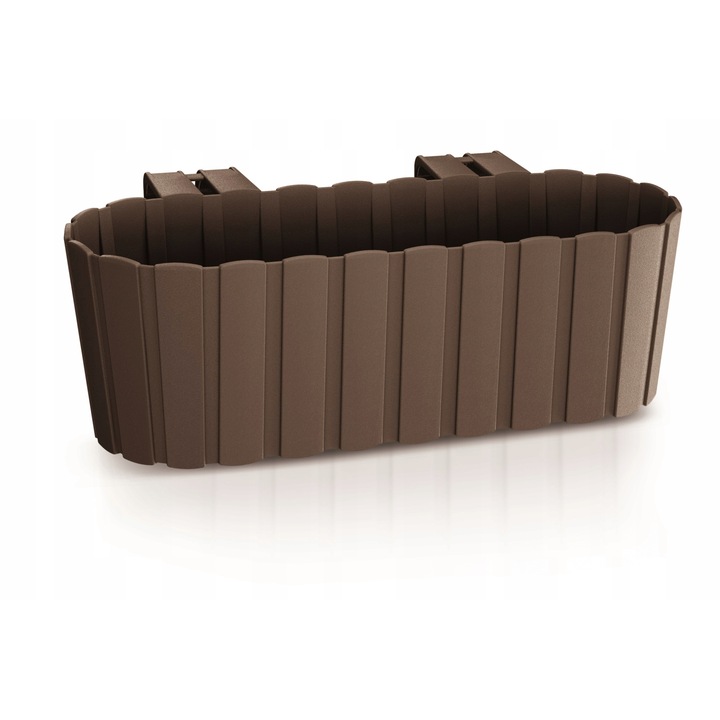 Ghiveci balustrada Boardee Hook DDECZ400, 4.9 L, maro