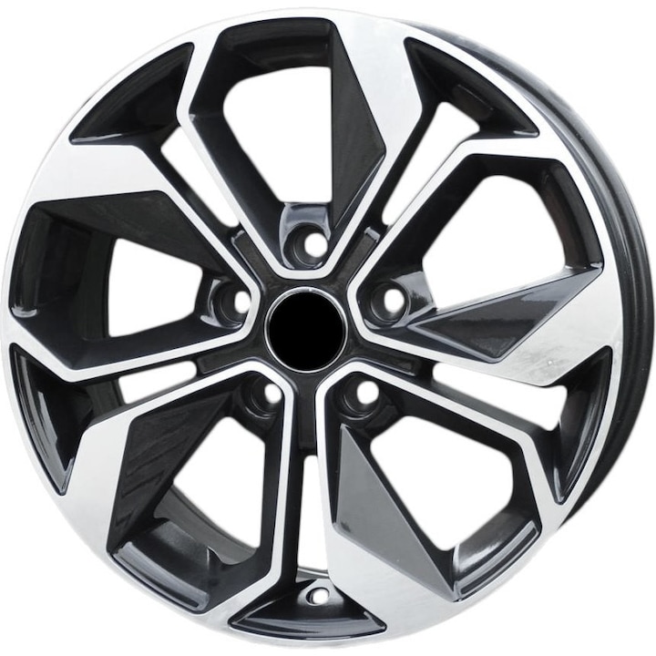 Set 4 jante aliaj PDW, 5168, 17x7 inch, 5x114.3, ET45, MB - lustruit + negru