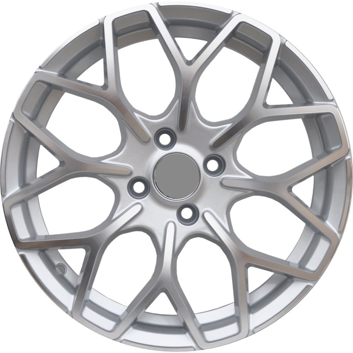 Set 4 jante aliaj Haxer, 1449 , 18x7 inch, 4x100, ET30, MS - lustruit + argintiu