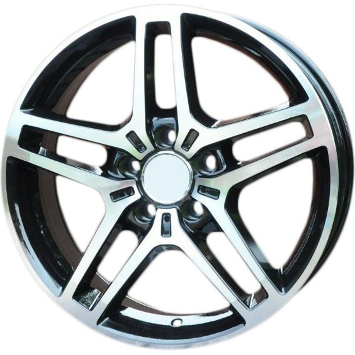 Set 4 jante aliaj PDW, 121, 16x7 inch, 5x112, ET45, MB - lustruit negru