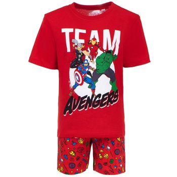 Pijamale scurte baieti Avengers, Rosu Pijamale scurte baieti Avengers, Rosu