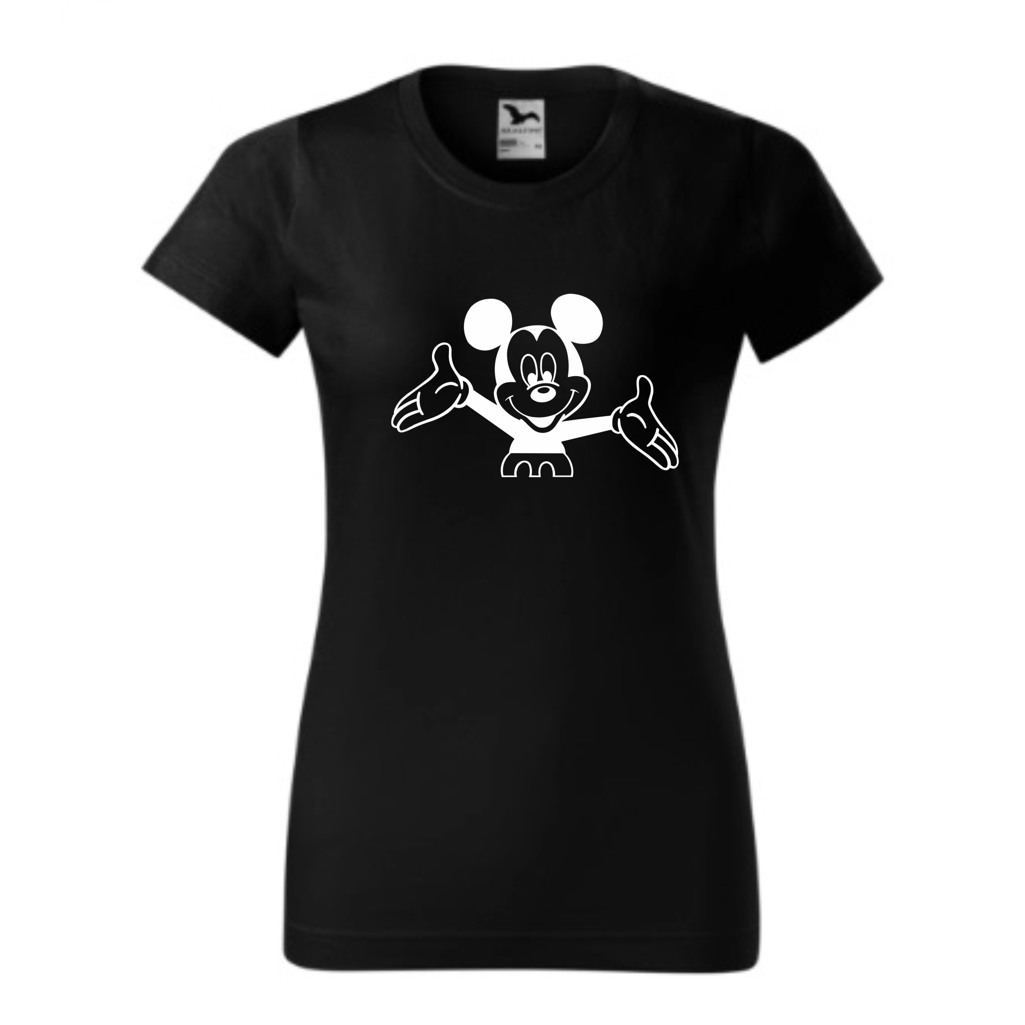 Tricou basic femei personalizat, Adler, bumbac, negru M Mickey