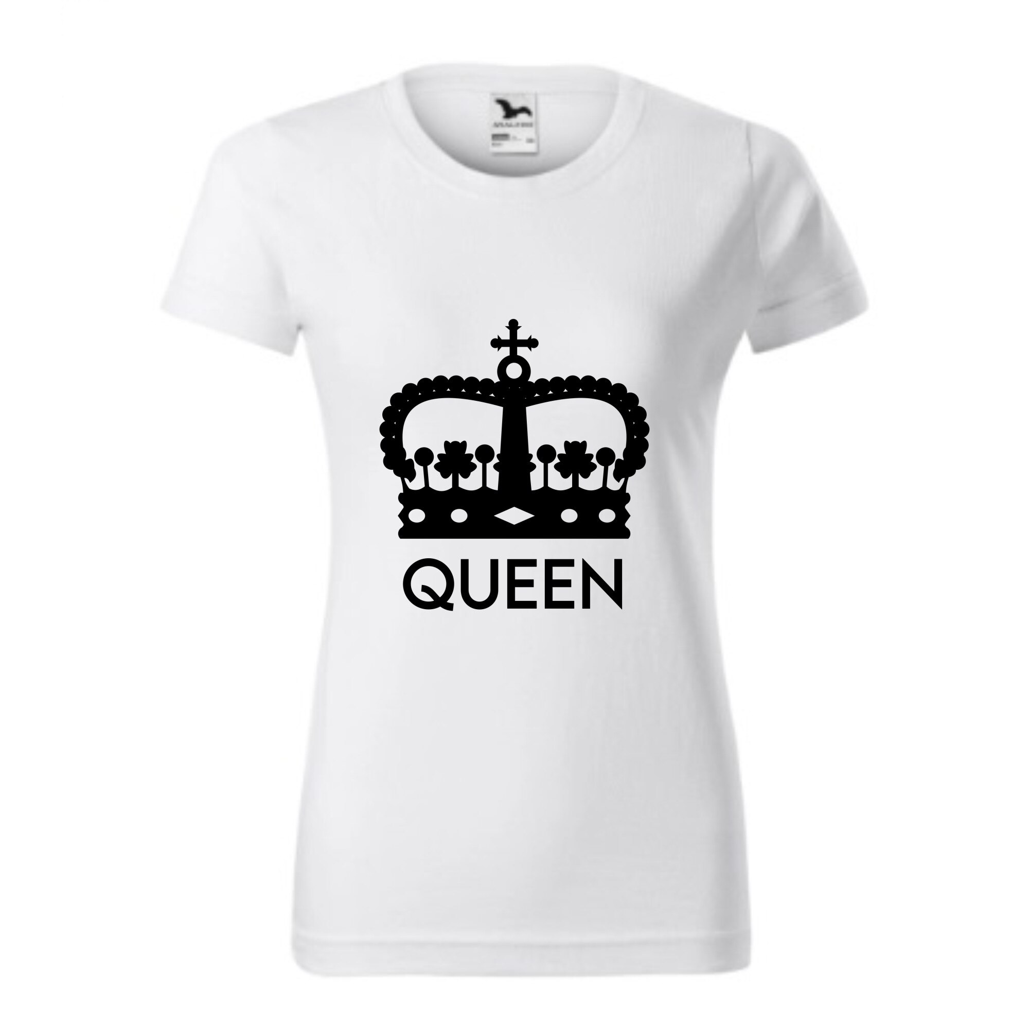 Tricou basic femei personalizat, Adler, bumbac, alb L Regina