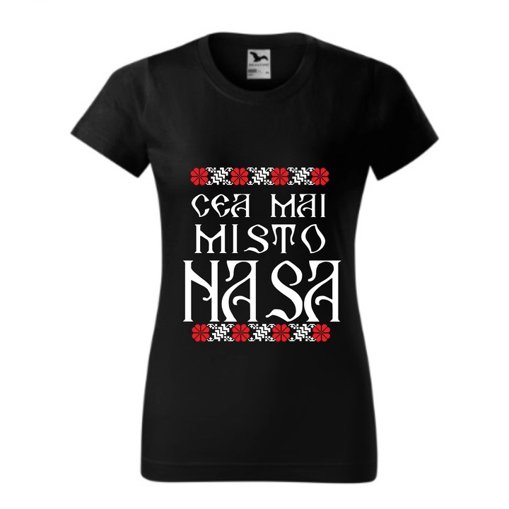 Tricou basic femei personalizat, Adler, bumbac, negru M Cea mai misto nasa
