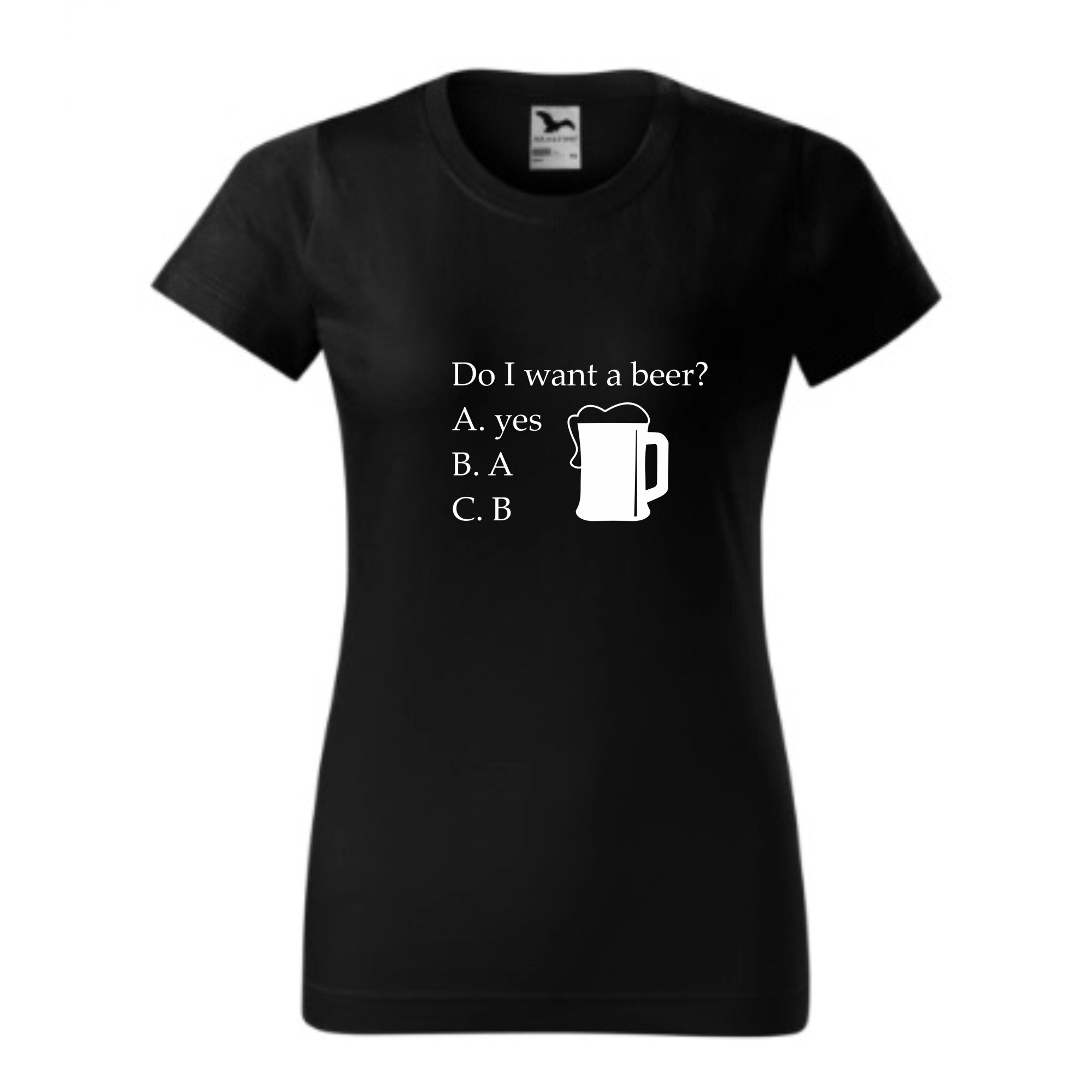 Tricou basic femei personalizat, Adler, bumbac, negru M Bere