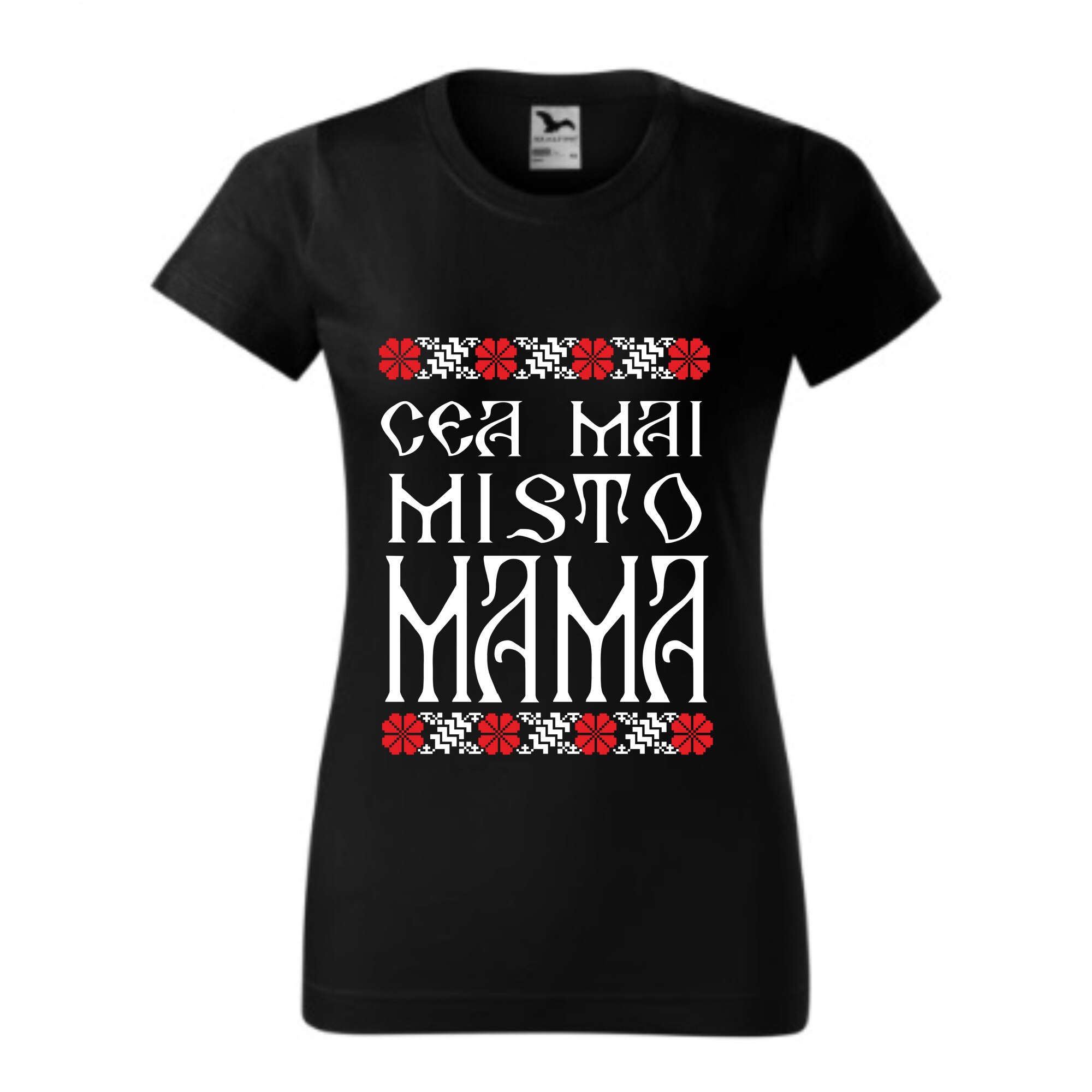 Tricou basic femei personalizat, Adler, bumbac, negru L Cea mai misto mama
