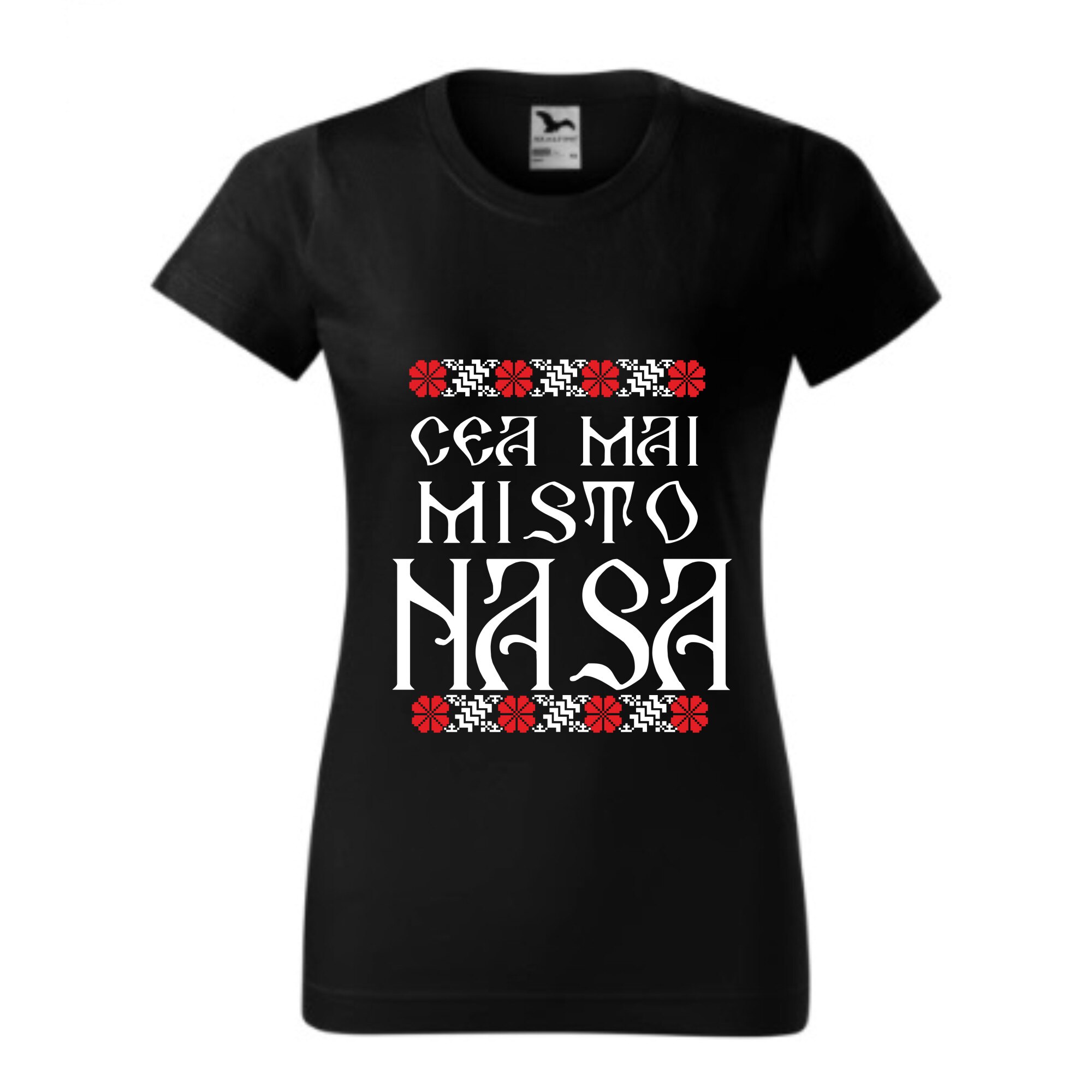 Tricou basic femei personalizat, Adler, bumbac, negru S Cea mai misto nasa