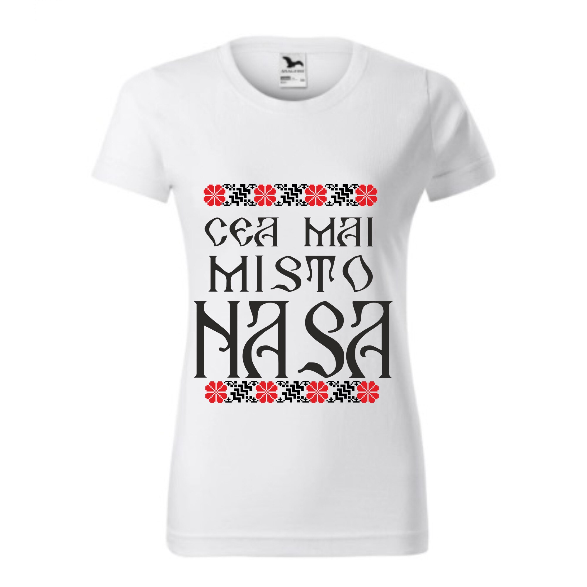 Tricou basic femei personalizat, Adler, bumbac, alb XL Cea mai misto nasa