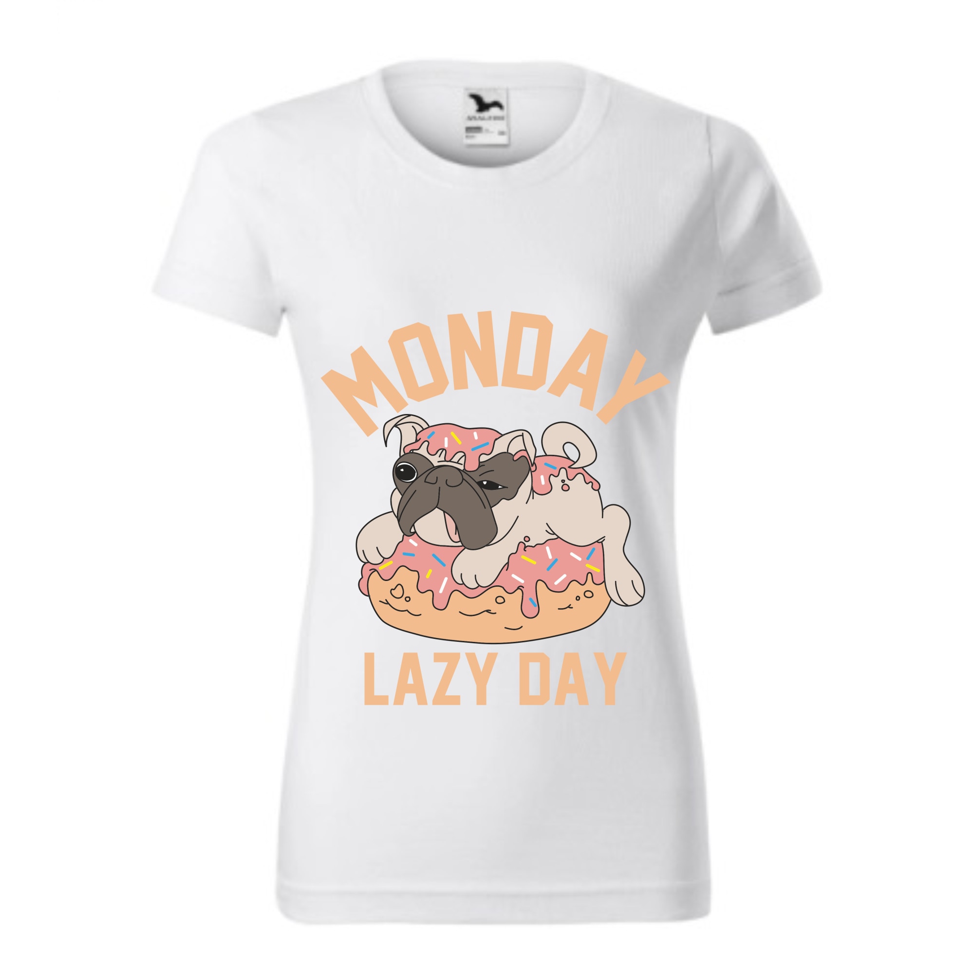 Tricou basic femei personalizat, Adler, bumbac, alb , S Lenea de luni