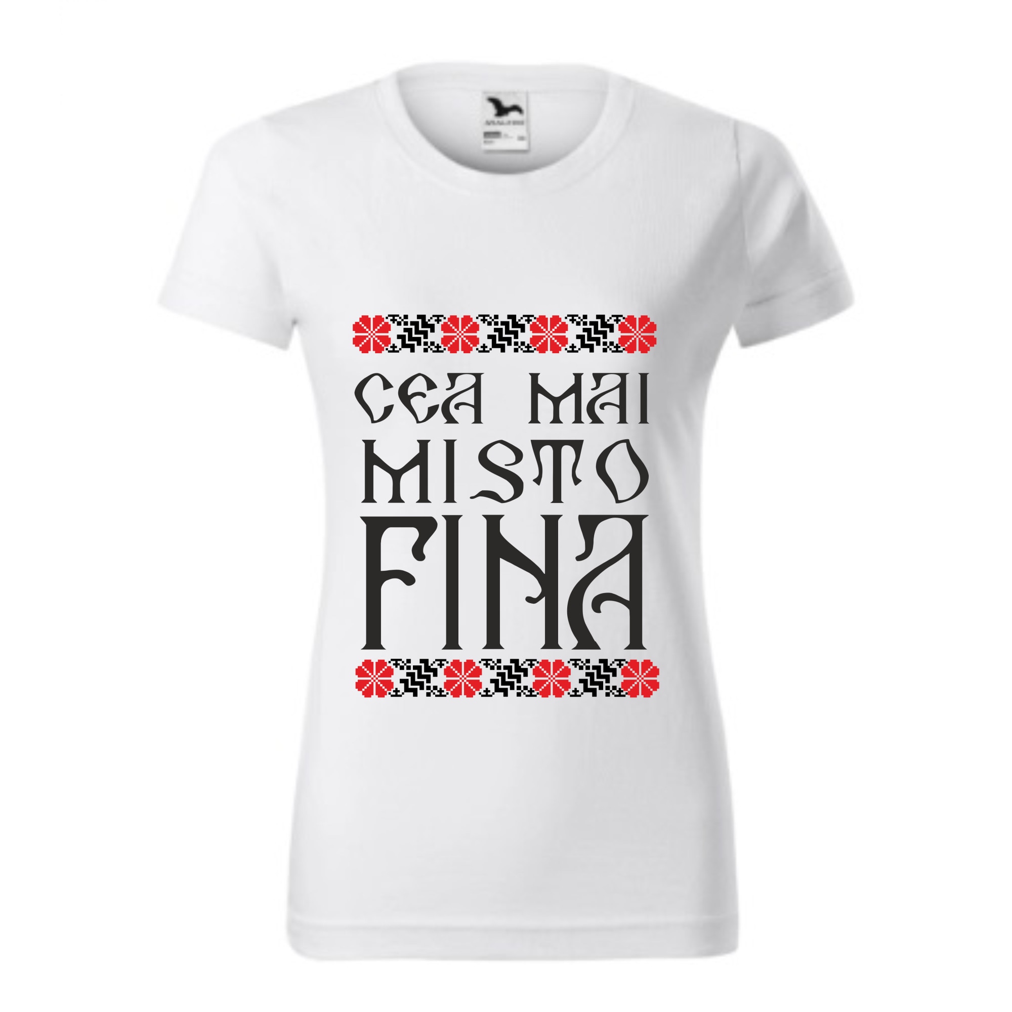 Tricou basic femei personalizat, Adler, bumbac, alb XXL Cea mai misto fina