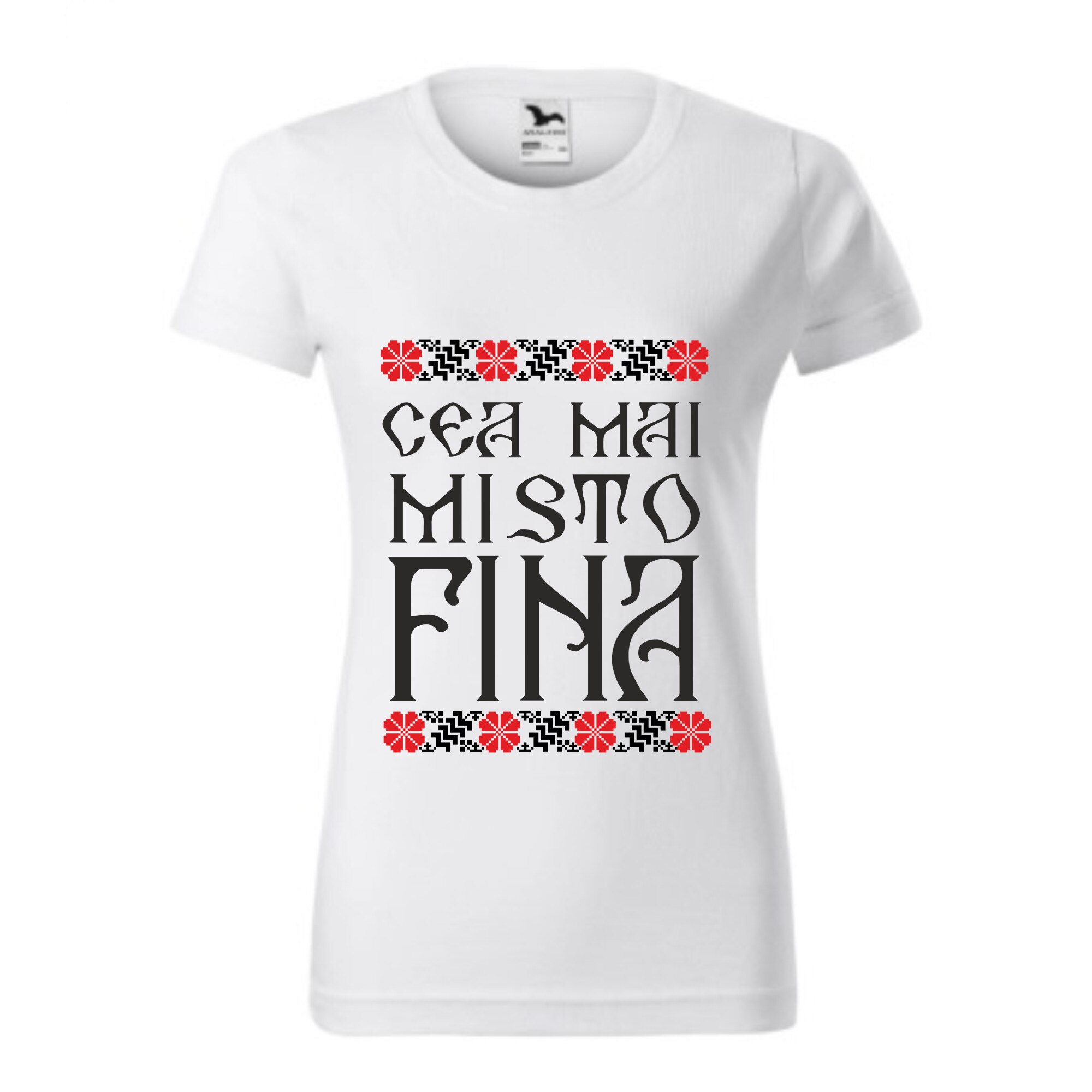 Tricou basic femei personalizat, Adler, bumbac, alb M Cea mai misto fina