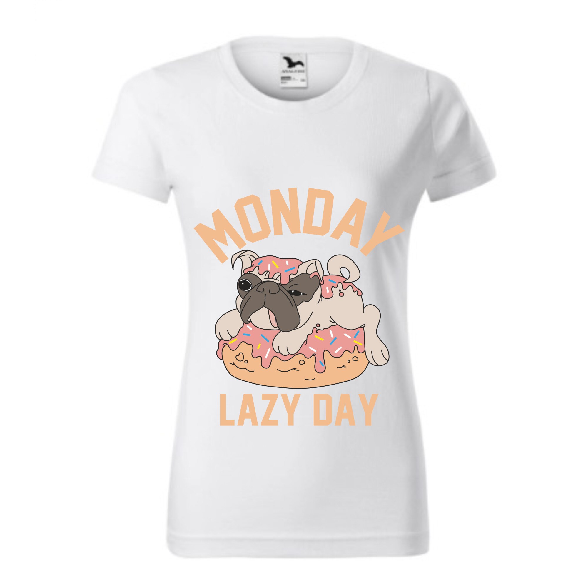 Tricou basic femei personalizat, Adler, bumbac, alb XL Lenea de luni