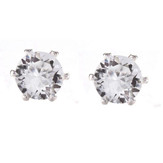 Cercei dama, argintii, 9 mm diametru