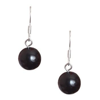 Cercei dama, negri/argintii, 3.1 cm lungime Cercei dama, negri/argintii, 3.1 cm lungime