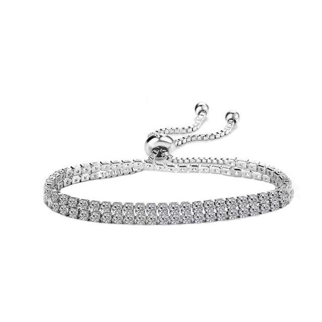 Bratara Philip Jones dama, argintie, cu cristale