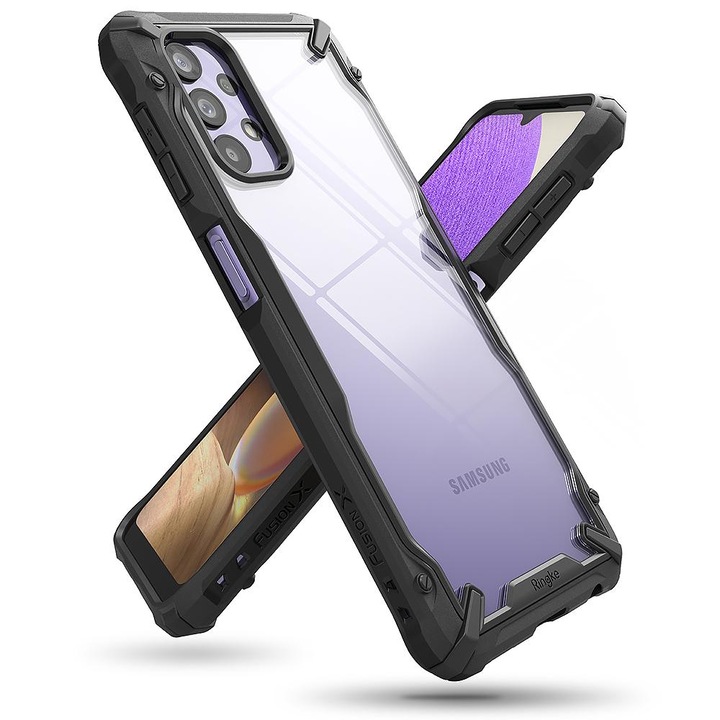 Калъф за телефон Ringke Fusion X Durable PC за Samsung Galaxy A32 5G, черен