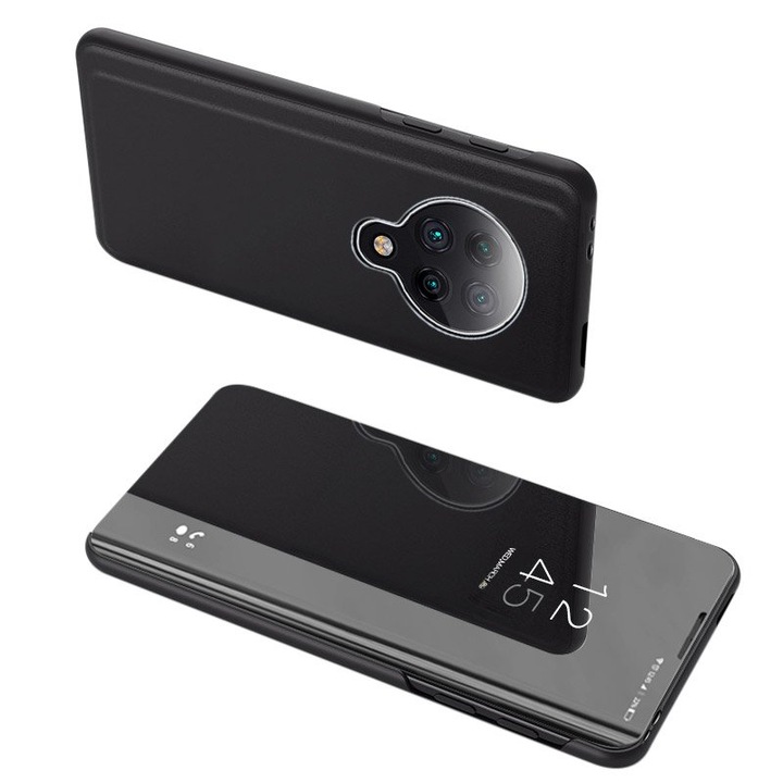 Калъф за телефон Clear View Case за Xiaomi Redmi K30 Pro/Poco F2 Pro, черен