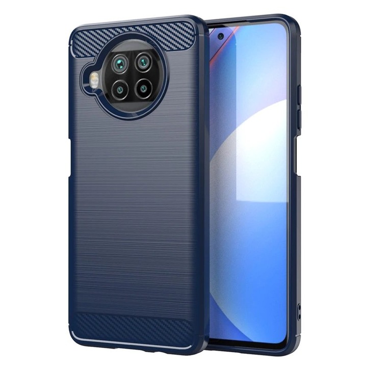 Калъф за телефон Carbon Flexible Cover TPU за Xiaomi Mi 10T Lite, син
