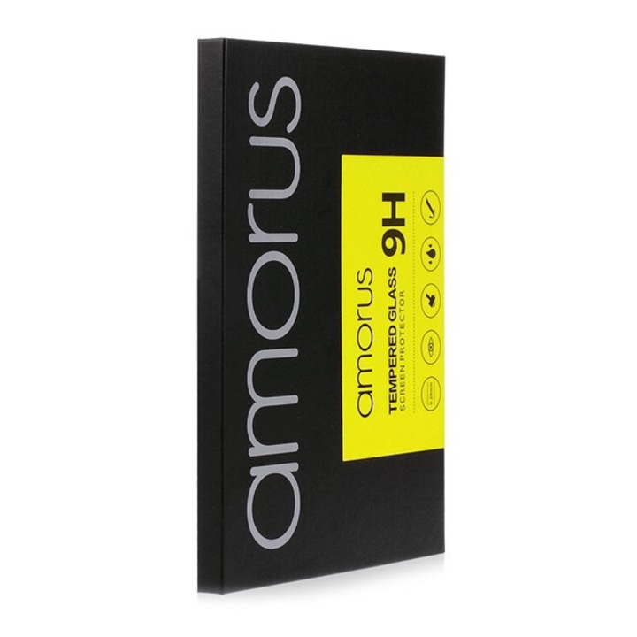Стъклен протектор за екран Oppo Reno 8 Pro Amorus (2.5d, full glue, 0.3mm, 9h) черен, GP-137329, опаковка на производителя
