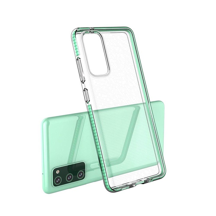Carcasa Spring TPU Gel compatibila cu Samsung Galaxy S21 Ultra Verde