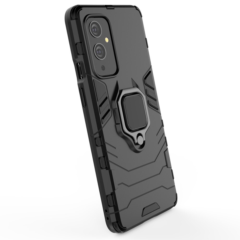 Husa pentru OnePlus 9 ring armor kickstand tough rugged black