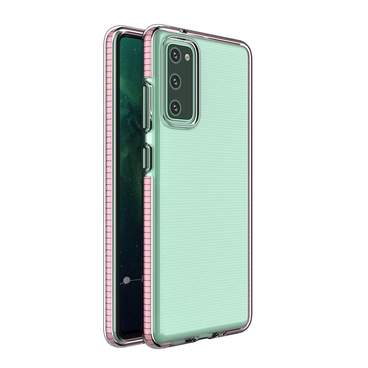 Калъф за телефон Spring Case TPU с цветна рамка за Samsung Galaxy S20 FE 5G, розов