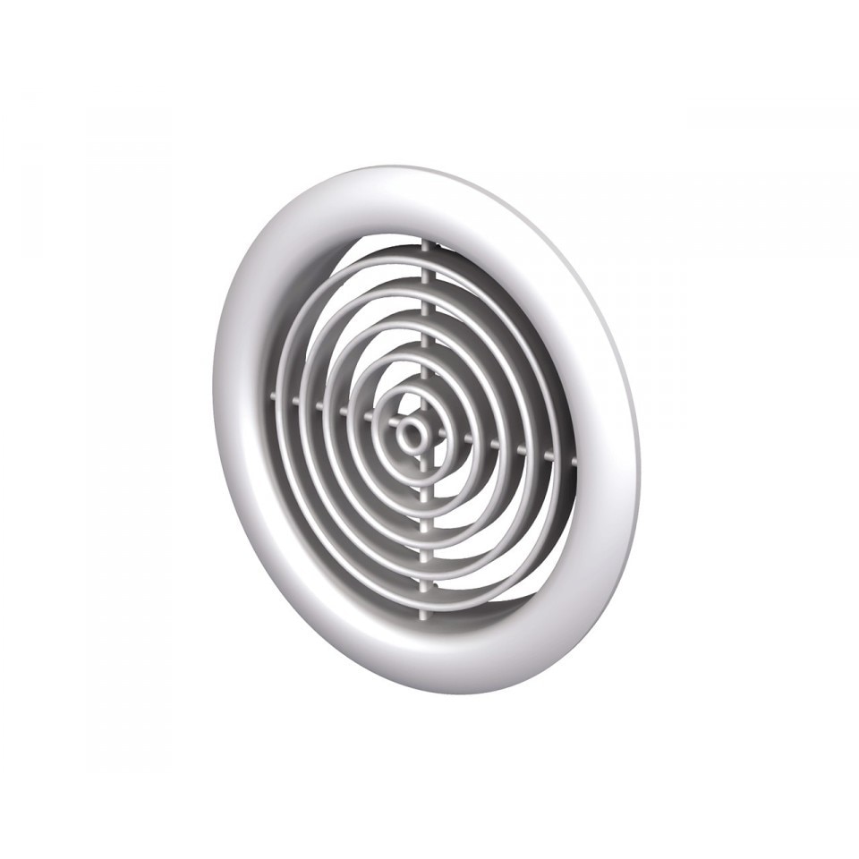 Grila ventilatie rotunda VENTS MV 51bvs, pentru usa, plasa pentru insecte, diametru 50 mm
