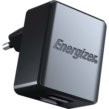 Incarcator Retea cu cablu microUSB Energizer, 2,4A, 2USB, Negru Incarcator Retea cu cablu microUSB Energizer, 2,4A, 2USB, Negru