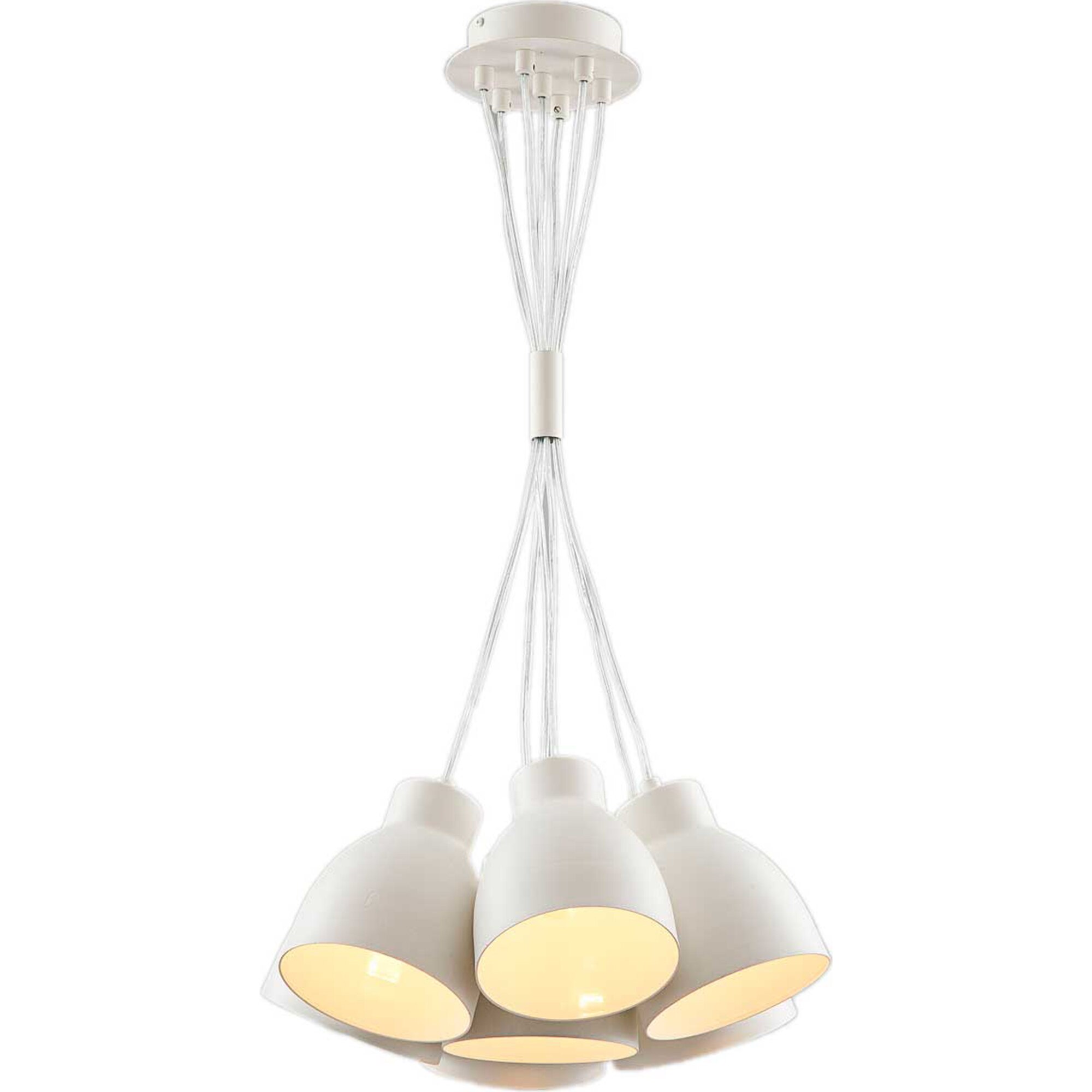 Lustra Avonni, E27, 7x60W, Metal, Alb