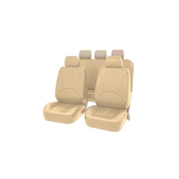 Set huse scaune auto ATL, universale, din piele ecologica, ortopedice, bej, 11 buc Set huse scaune auto ATL, universale, din piele ecologica, ortopedice, bej, 11 buc