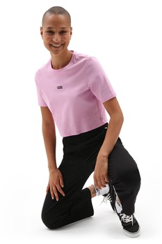 Tricou Vans Flying V Crop Crew, Roz Tricou Vans Flying V Crop Crew, Roz