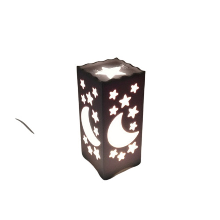 Lampa de noapte, Cu telecomanda, 340x10x10 mm, Negru