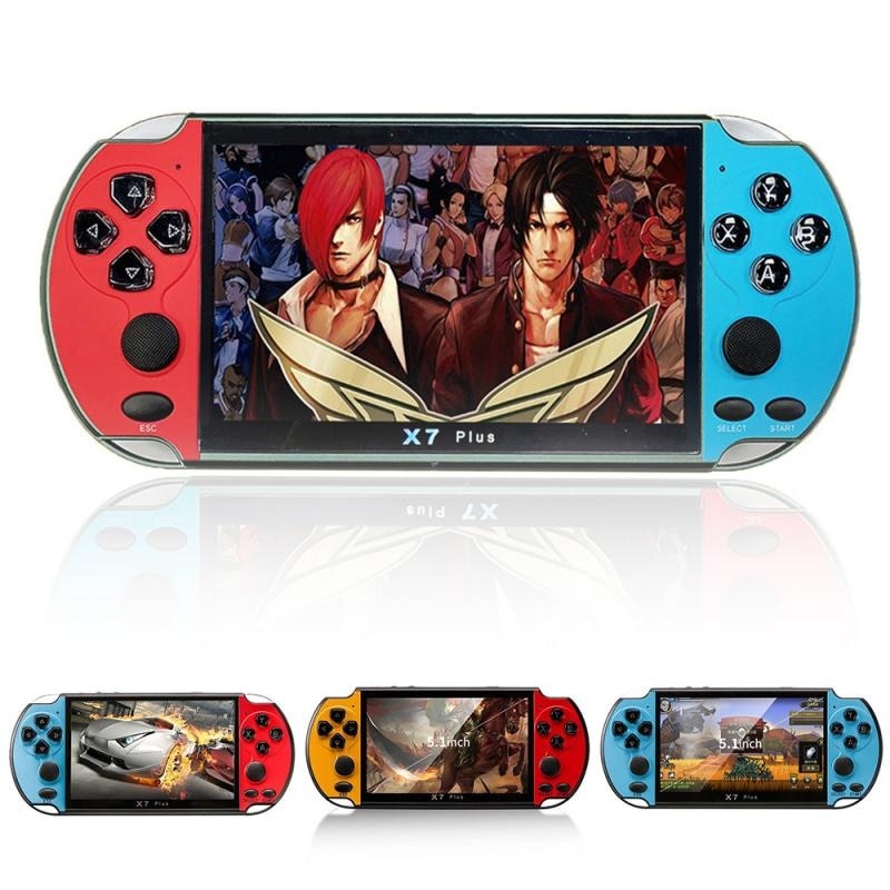 Consola GamePlayer FOXMAG24® X7, 8 GB, 1000 de jocuri instalate, Negru
