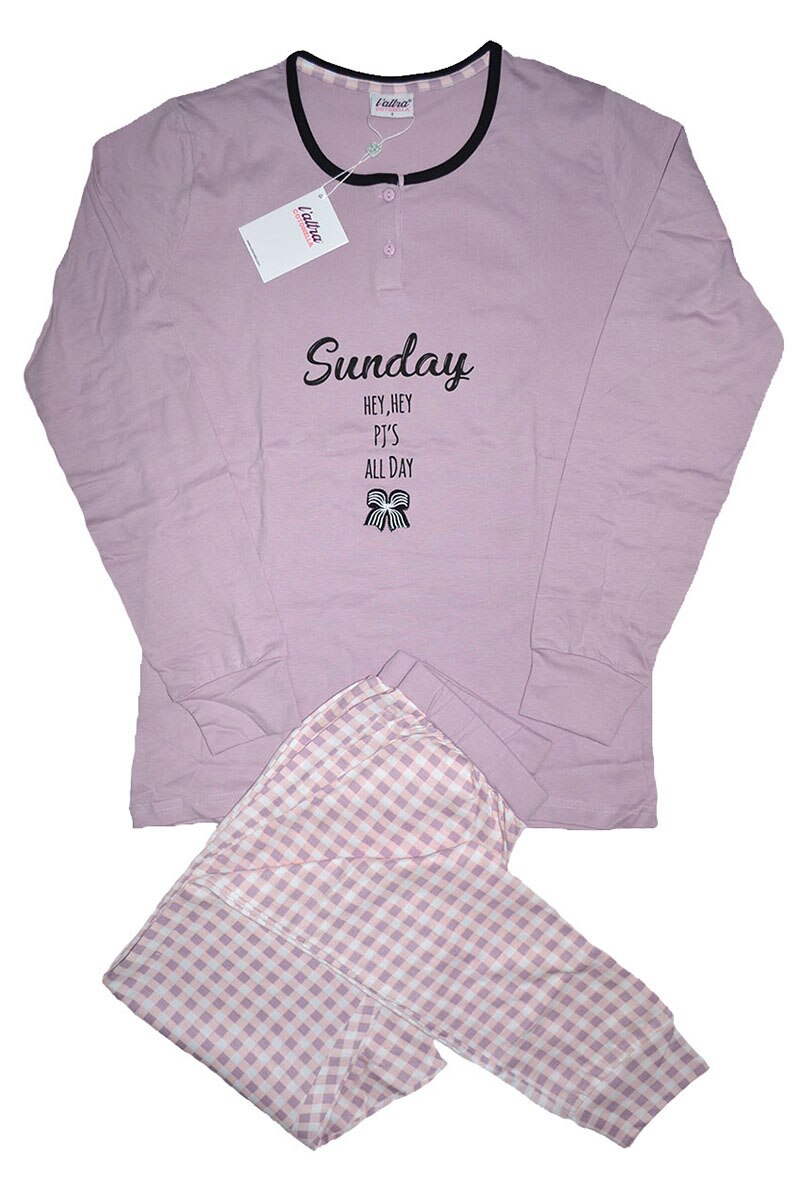 Pijama dama Cotonella DDB64, Lila / Roz