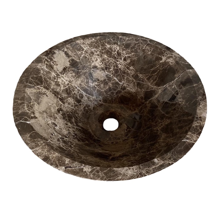 Интериорна мивка Emperador Dark Round, Кафяв, D400mm , Дълбочина 150мм