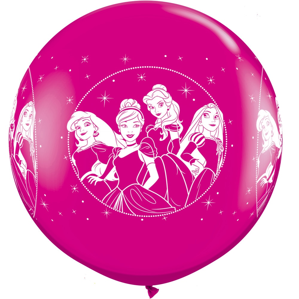 Balon Latex Fucsia Jumbo 3 ft Printese Disney, Radar 49574, 1 buc