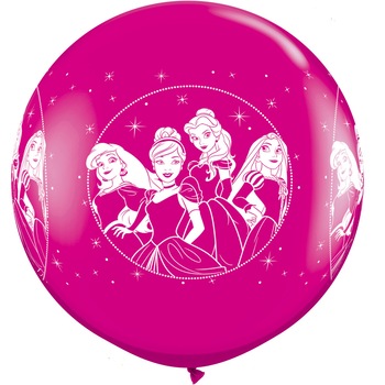 Balon Latex Fucsia Jumbo 3 ft Printese Disney, Radar 49574, 1 buc Balon Latex Fucsia Jumbo 3 ft Printese Disney, Radar 49574, 1 buc