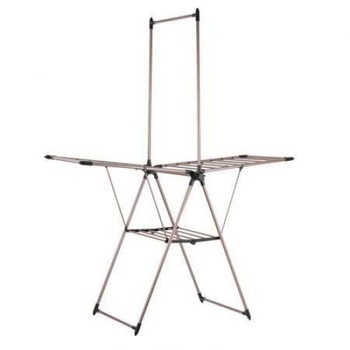 Uscator de haine cu 3 suporturi Tower T873005RGB, pliabil, culoare rose gold cu negru Uscator de haine cu 3 suporturi Tower T873005RGB, pliabil, culoare rose gold cu negru