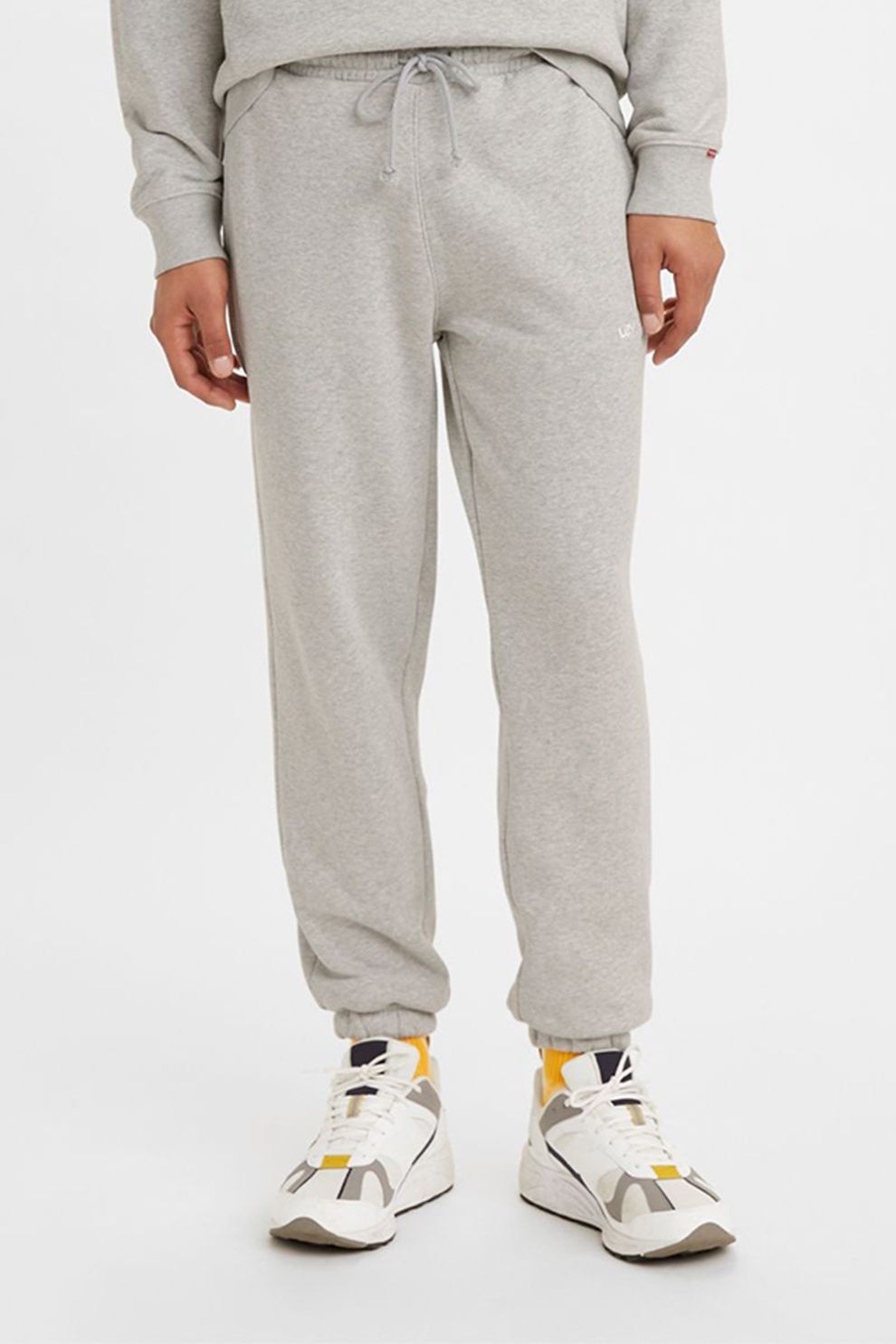 Levi's, Pantaloni sport unisex din bumbac organic Red Tab™, Gri deschis melange