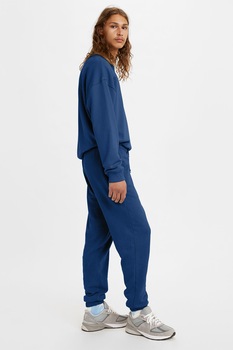Levi's, Pantaloni sport unisex din bumbac organic Red Tab™, Albastru royal Levi's, Pantaloni sport unisex din bumbac organic Red Tab™, Albastru royal